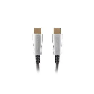 LANBERG Aktivni optični kabel visoke hitrosti z Ethernetom 2.0, 4K@60Hz, M/M, dolžina 30 m, črn, pozlačeni konektorji