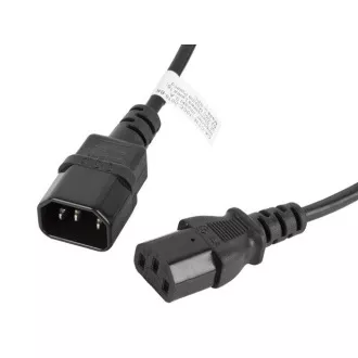 LANBERG IEC 320 C13 na C14 kabel 1,8M črn