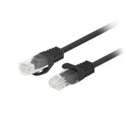 LANBERG Preklopni kabel CAT.5E UTP 0.25M črn Fluke Passed