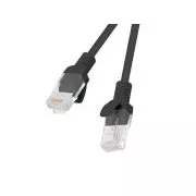 LANBERG Preklopni kabel CAT.5E UTP 0,5M črn Fluke Passed