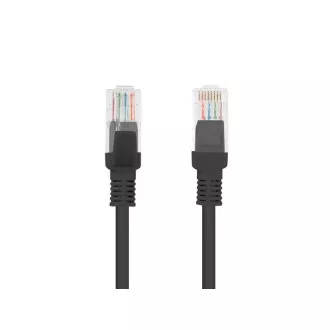 LANBERG Preklopni kabel CAT.5E UTP 20M črn Fluke Passed