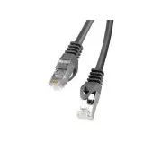 LANBERG Povezovalni kabel CAT.6 FTP 0,25M črn Fluke Passed