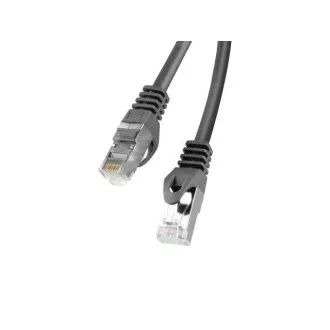 LANBERG Povezovalni kabel CAT.6 FTP 0,5M črn Fluke Passed