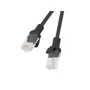 LANBERG Preklopni kabel CAT.6 UTP 15M črn Fluke Passed