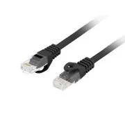 LANBERG Preklopni kabel CAT.6 UTP LSZH CU 1M črn Fluke Passed