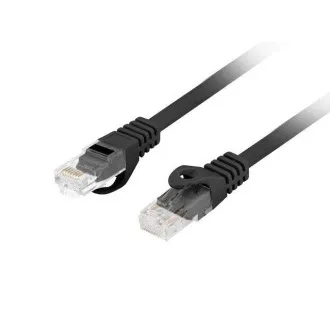 LANBERG Preklopni kabel CAT.6 UTP LSZH CU 1M črn Fluke Passed