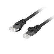 LANBERG Preklopni kabel CAT.6 UTP LSZH CU 3M črn Fluke Passed