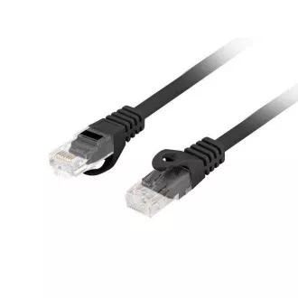 LANBERG Preklopni kabel CAT.6 UTP LSZH CU 3M črn Fluke Passed