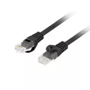 LANBERG Preklopni kabel CAT.6 UTP LSZH CU 5M črn Fluke Passed