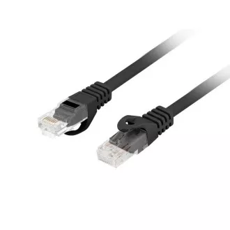LANBERG Preklopni kabel CAT.6 UTP LSZH CU 5M črn Fluke Passed