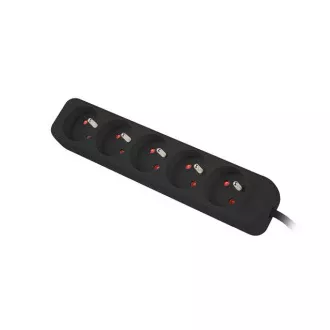 LANBERG Podaljševalni kabel za opremo UPS, dolžina 1 m, 5x izhodi, črn LANBERG Podaljševalni kabel za opremo UPS, dolžina 1 m, 5x izhodi, črn