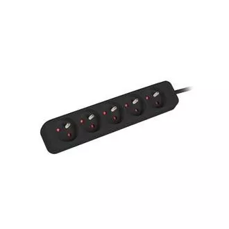 LANBERG Podaljševalni kabel za opremo UPS, dolžina 1 m, 5x izhodi, črn LANBERG Podaljševalni kabel za opremo UPS, dolžina 1 m, 5x izhodi, črn