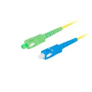 LANBERG optični povezovalni kabel SM SC/APC-SC/UPC simplex 2m LSZH G657A1 premer 3mm, rumena barva
