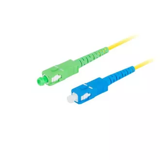 LANBERG optični povezovalni kabel SM SC/APC-SC/UPC simplex 3m LSZH G657A1 premer 3mm, rumena barva