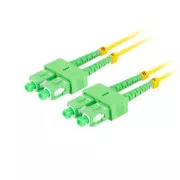 LANBERG optični povezovalni kabel SM SC/APC-SC/APC duplex 1m LSZH G657A1 premer 3mm, rumena barva