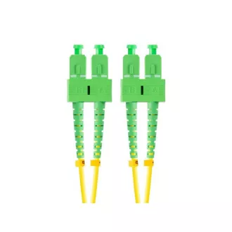 LANBERG optični povezovalni kabel SM SC/APC-SC/APC duplex 1m LSZH G657A1 premer 3mm, rumena barva