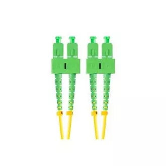 LANBERG optični povezovalni kabel SM SC/APC-SC/APC duplex 1m LSZH G657A1 premer 3mm, rumena barva