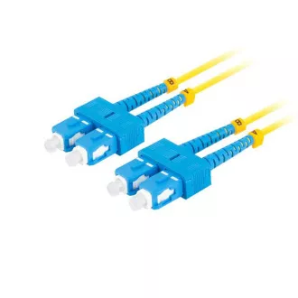 LANBERG optični povezovalni kabel SM SC/UPC-SC/UPC duplex 2m LSZH G657A1 premer 3mm, rumena barva