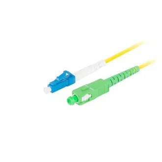 LANBERG optični povezovalni kabel SM LC/UPC-SC/APC simplex 3m LSZH G657A1 premer 3mm, rumena barva