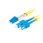 LANBERG optični povezovalni kabel SM SC/UPC-LC/UPC duplex 2m LSZH G657A1 premer 3mm, rumena barva