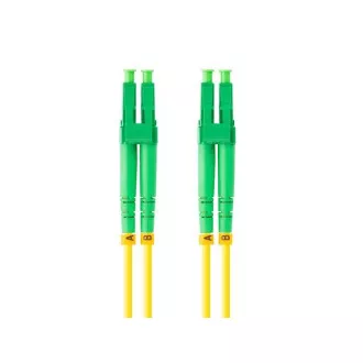 LANBERG optični povezovalni kabel SM LC/APC-LC/APC duplex 1m LSZH G657A1 premer 3mm, rumena barva