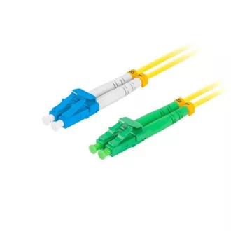 LANBERG optični povezovalni kabel SM LC/APC-LC/UPC duplex 2m LSZH G657A1 premer 3mm, rumena barva