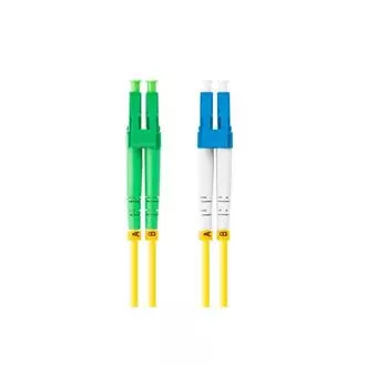 LANBERG optični povezovalni kabel SM LC/APC-LC/UPC duplex 2m LSZH G657A1 premer 3mm, rumena barva