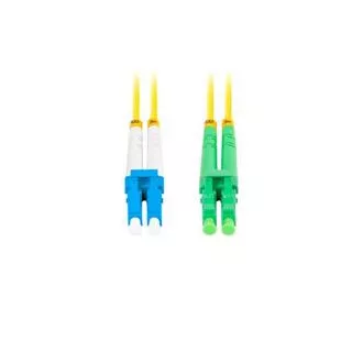 LANBERG optični povezovalni kabel SM LC/APC-LC/UPC duplex 2m LSZH G657A1 premer 3mm, rumena barva