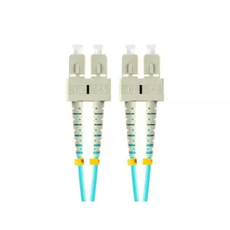 LANBERG optični povezovalni kabel MM SC/UPC-SC/UPC duplex 2m LSZH OM3 50/125 premera 3mm, cian barve LANBERG optični povezovalni kabel MM SC/UPC-SC/UPC duplex 2m LSZH OM3 50/125 premera 3mm, cian barve