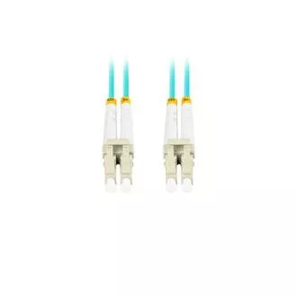 LANBERG optični povezovalni kabel MM LC/UPC-LC/UPC duplex 3m LSZH OM3 50/125 premera 3mm, cian barve