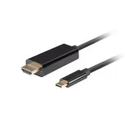Lanberg Kabel USB-C(M)->HDMI(M) 1,8 m 4K 60Hz črn
