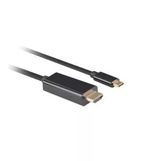 Lanberg Kabel USB-C(M)->HDMI(M) 1,8 m 4K 60Hz črn