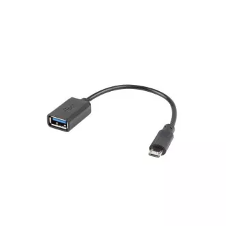 LANBERG USB Micro (M) 2.0 do USB-A(F) adapterski kabel 15 cm črn OTG