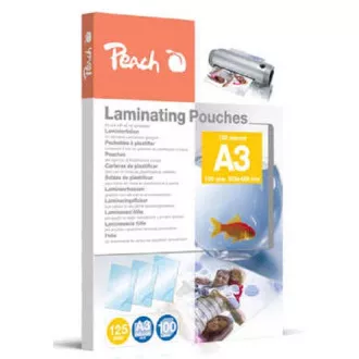PEACH folije za laminiranje A3 (303x426mm), 125 mikrometrov, sijajne, 100 kosov