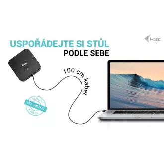 Priključna postaja I-tec USB-C HDMI   Dual DP z napajanjem Power Delivery 100 W   univerzalni polnilnik i-tec 112 W