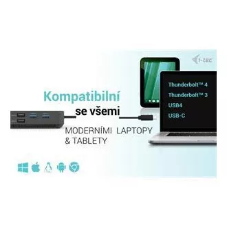 Priključna postaja I-tec USB-C HDMI   Dual DP z napajanjem Power Delivery 100 W   univerzalni polnilnik i-tec 112 W