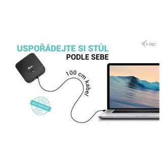 Priključna postaja I-tec USB-C HDMI   Dual DP z napajanjem Power Delivery 100 W   univerzalni polnilnik i-tec 112 W