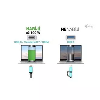 I-tec USB 3.0 / USB-C / Thunderbolt Priključna postaja z dvema zaslonoma   PD 100W