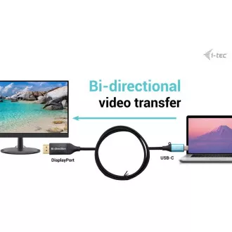 I-tec USB-C DisplayPort dvosmerni kabelski adapter 8K/30Hz 150cm