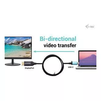 I-tec USB-C DisplayPort dvosmerni kabelski adapter 8K/30Hz 150cm