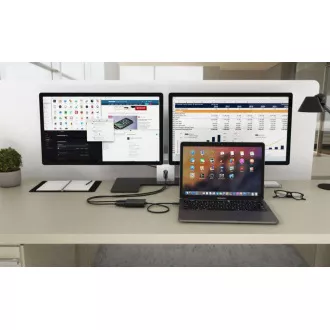 I-tec USB-C Dvojni 4K/60Hz (enojni 8K/30Hz) DP video adapter