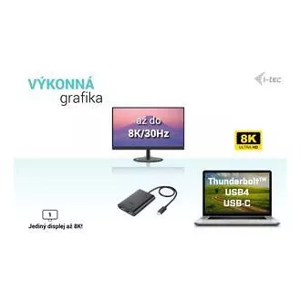 I-tec USB-C Dvojni 4K/60Hz (enojni 8K/30Hz) DP video adapter
