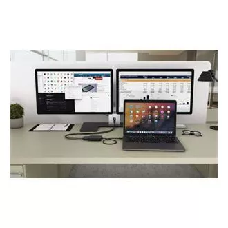 I-tec USB-C Dvojni 4K/60Hz (enojni 8K/30Hz) DP video adapter