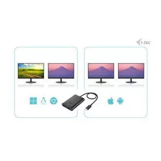 I-tec USB-C Dvojni 4K/60Hz (enojni 8K/30Hz) HDMI video adapter I-tec USB-C Dvojni 4K/60Hz (enojni 8K/30Hz) HDMI video adapter