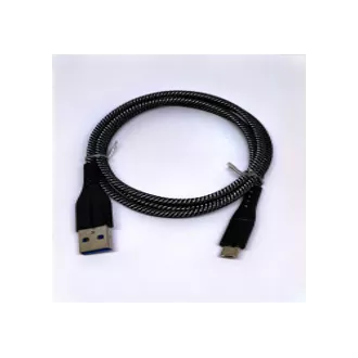 Crono kabel USB 2.0/ USB A moški - microUSB moški, 1,0 m, črn premium