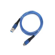 Crono kabel USB 2.0/ USB A moški - USB C, 1,0 m, modri, visokokakovosten