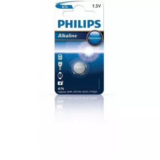 Philipsova gumbna baterija A76, alkalna - 1 kos (LR44)