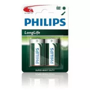 Philips baterije C LongLife cinkov klorid - 2 kosa, blister
