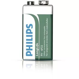 Philips 9V baterija s cinkovim kloridom LongLife - 1 kos