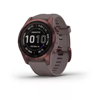Garmin Fenix 7S PRO Sapphire Solar, Titan Dark Bronze / Grey Band